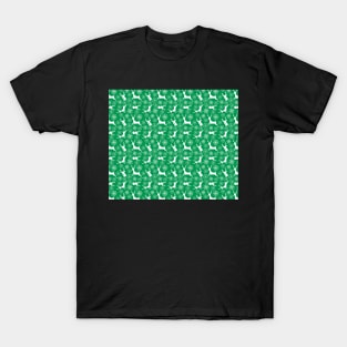 Reindeer Silhouettes and Snowflakes T-Shirt